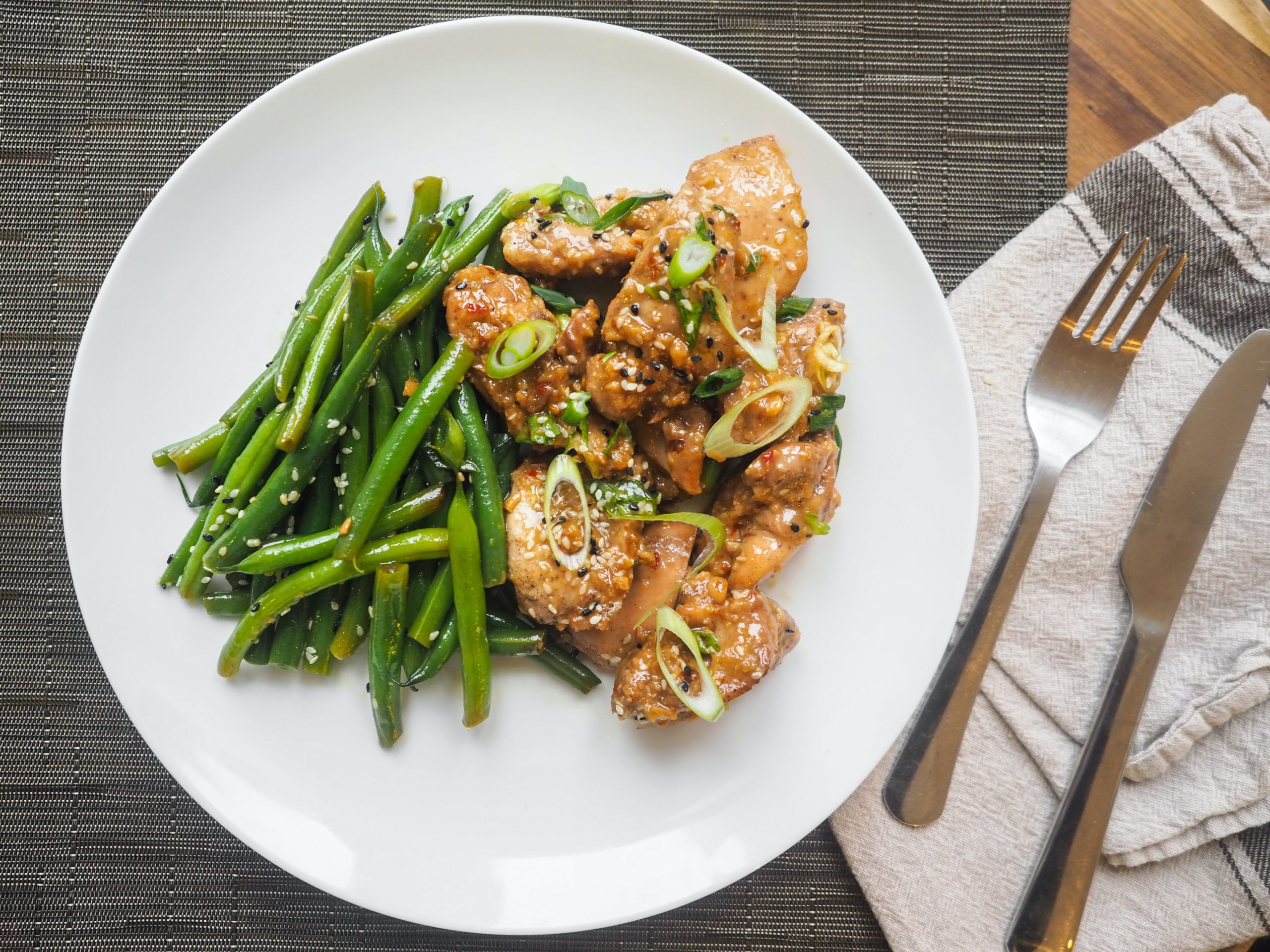 chicken breast and salad