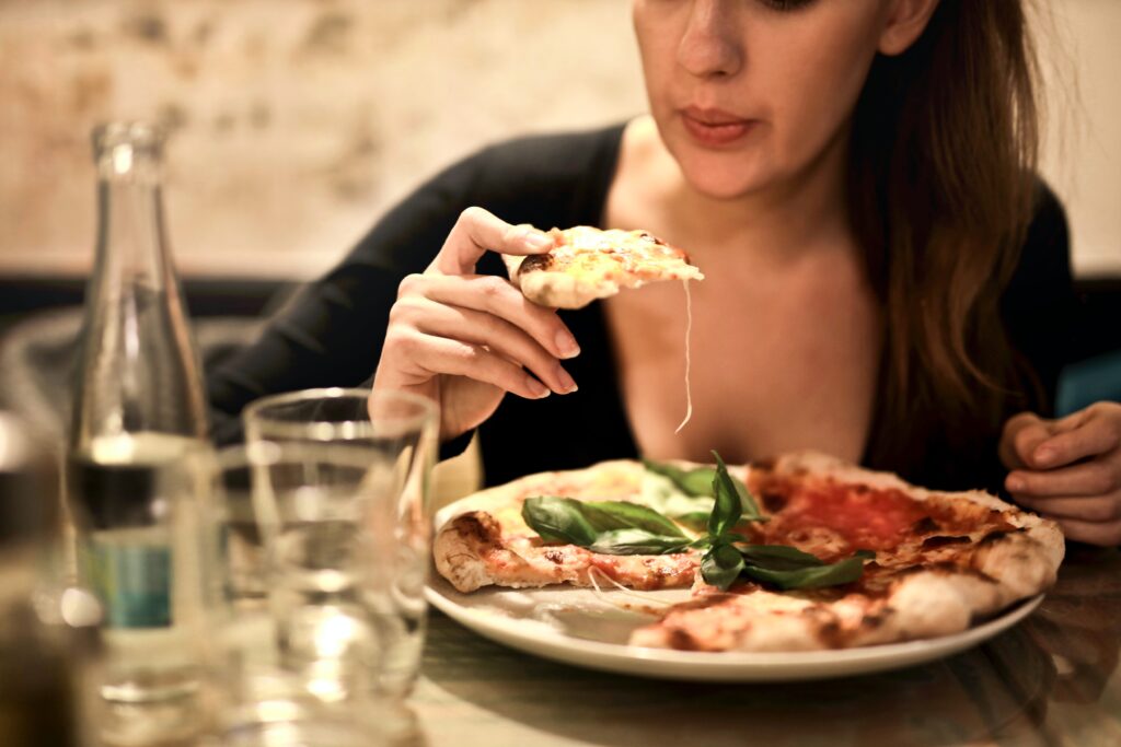 Girl Eating pizza